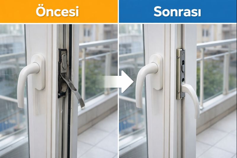 Pimapen kapı tamiri aşaması